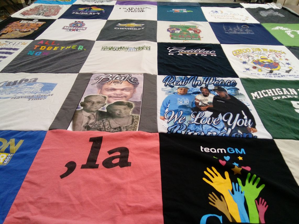 T-shirt quilt from michigan state university by Sabin from MI