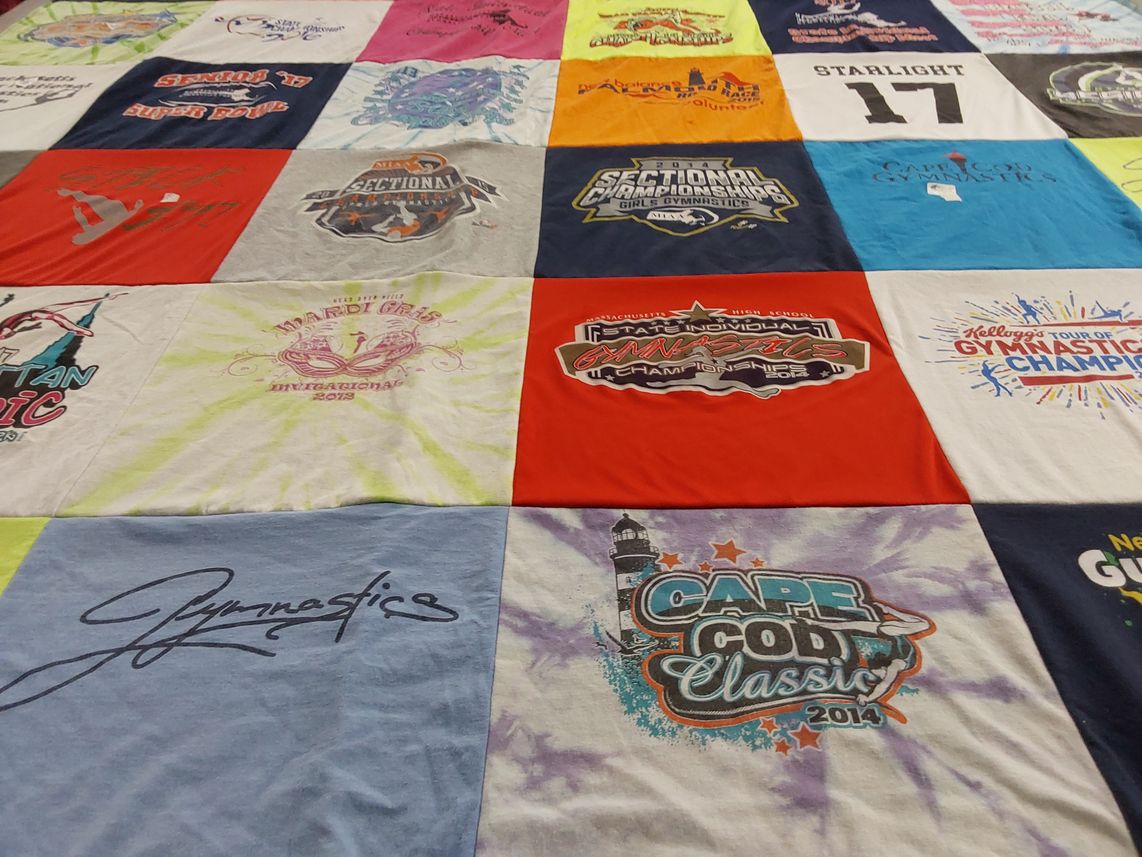 T-shirt quilt from maniunk high school by Allison from ME