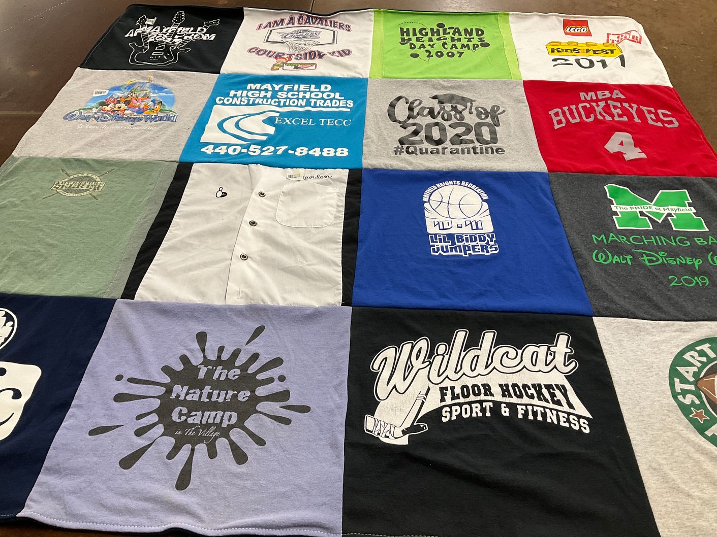 T-shirt quilt featuring mba buckeyes by Carol from OH