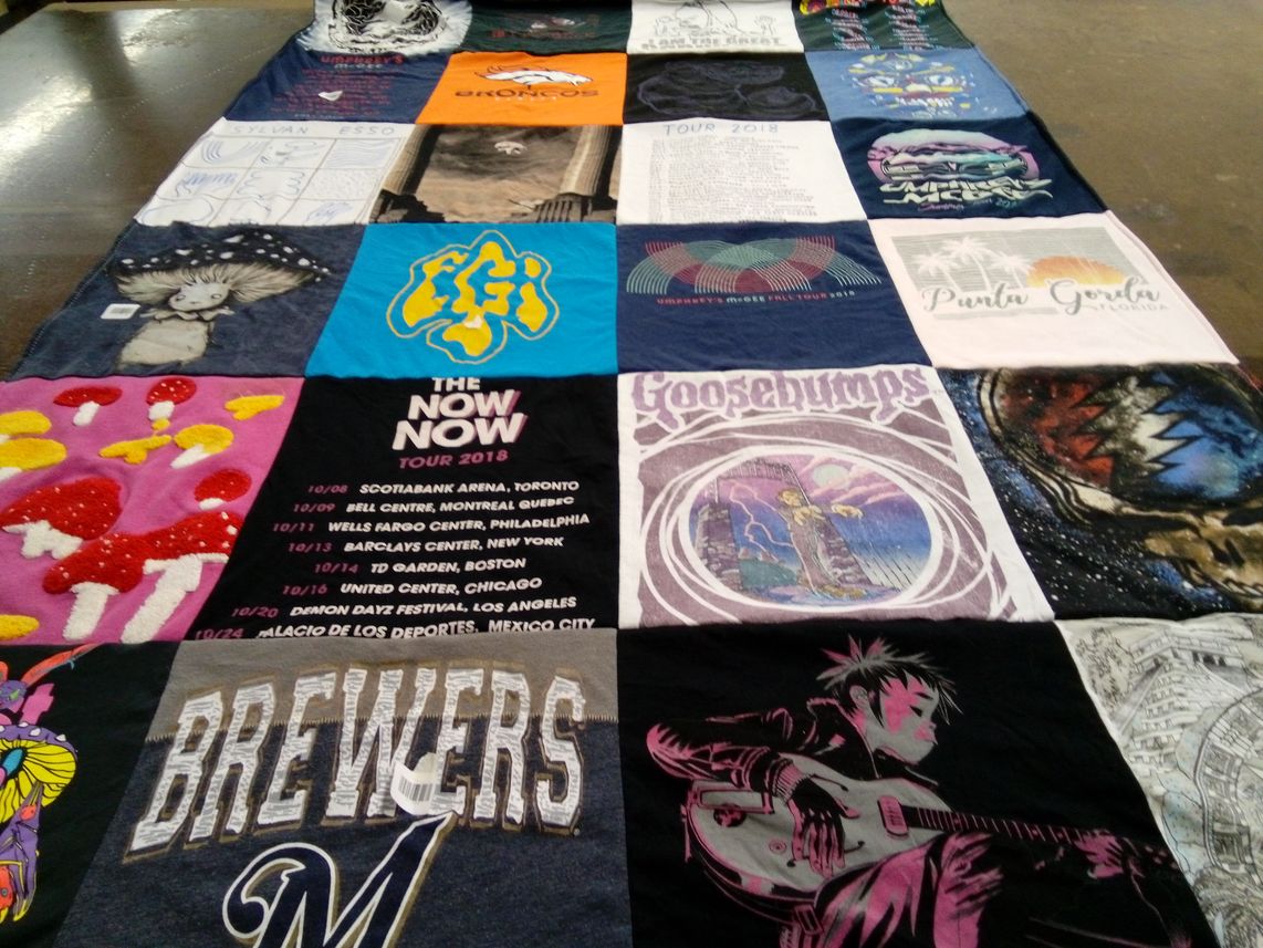 T-shirt quilt featuring milwaukee brewers by Tanya from WI
