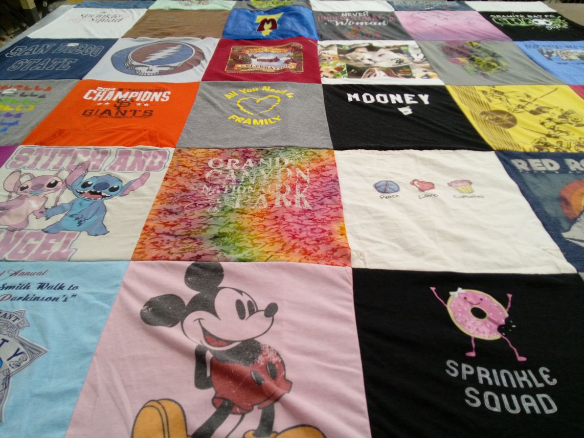 T-shirt quilt from san diego state university by Lisa from CA