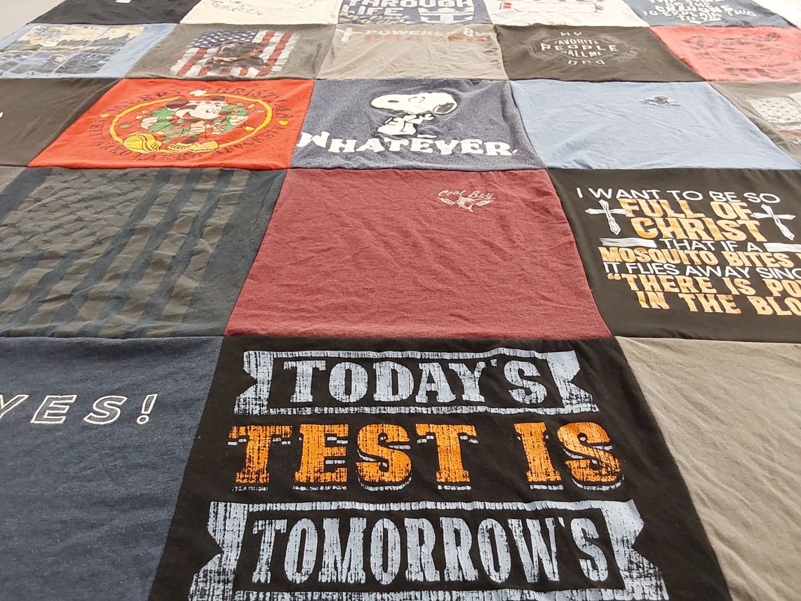 T-shirt quilt with christianity, humor themes by Jacqueline from FL