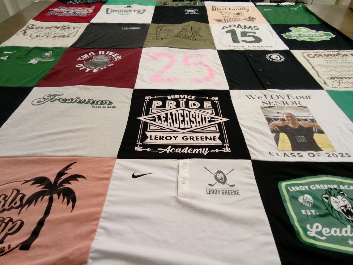 T-shirt quilt from leroy greene academy by Amy M. from CA