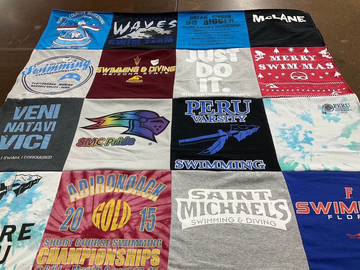 T-shirt quilt from saint michael's college, arizona state university by Kim from NY