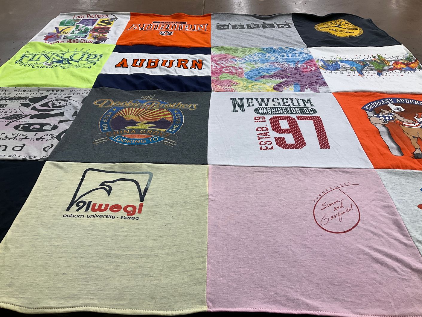 T-shirt quilt from auburn university by Michael from CA
