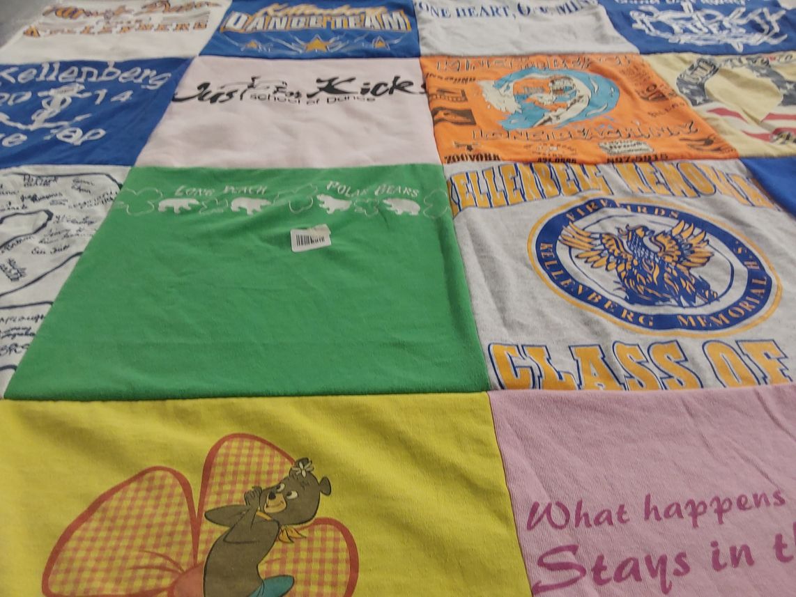 T-shirt quilt from kellenberg memorial high school by Lisa from NY