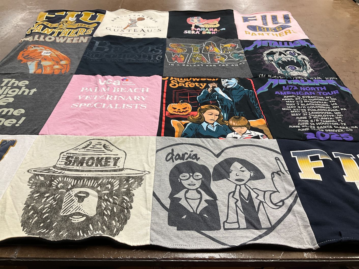 T-shirt quilt from florida international university by Angela from FL