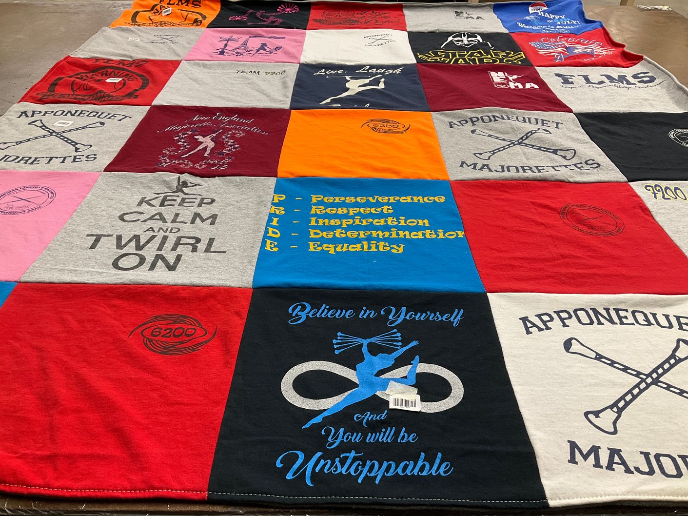 T-shirt quilt from apponequet regional high school by Jennifer from MA