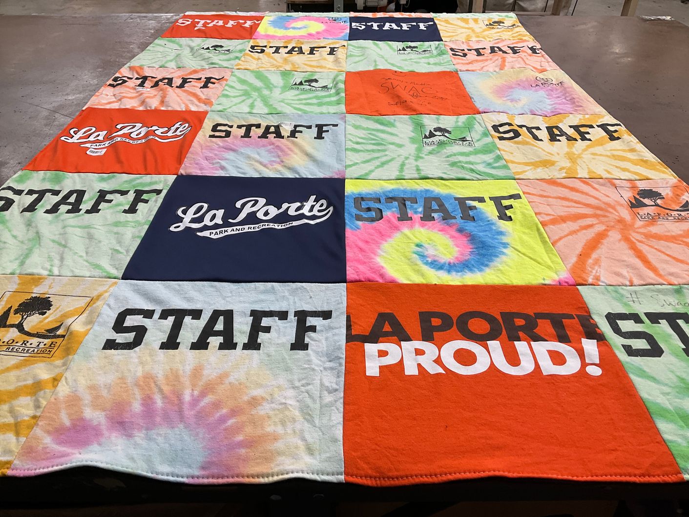 T-shirt quilt with recreation, community themes by Morgan from IN