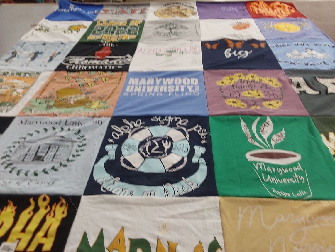 T-shirt quilt from marywood university by Jennifer from NJ
