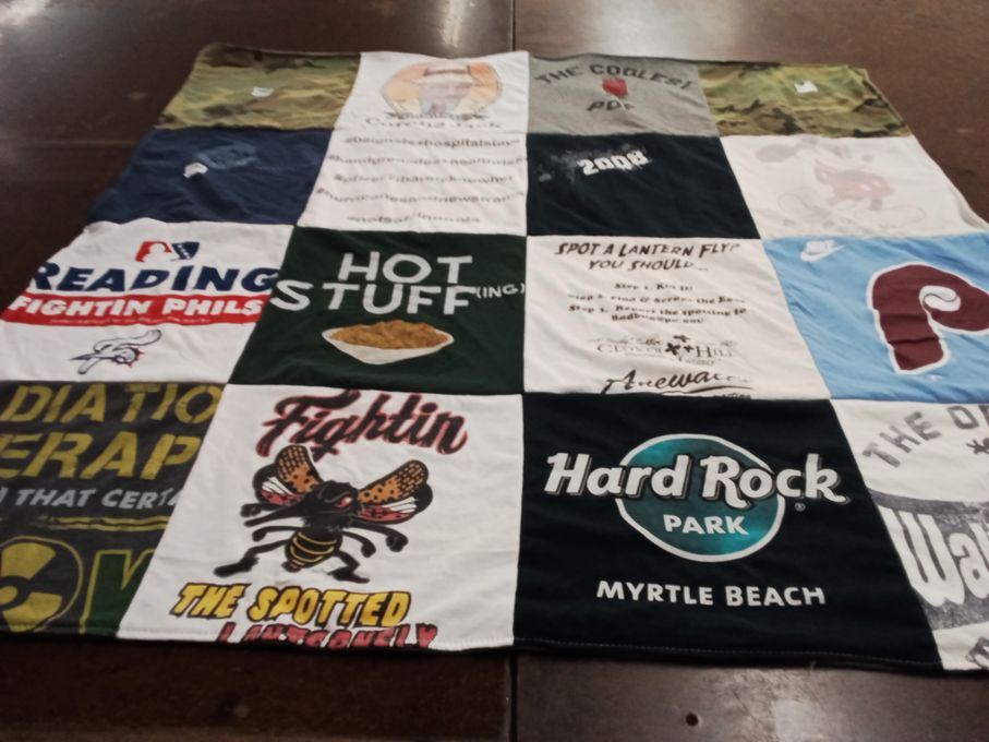 T-shirt quilt from reading fightin phils by Nannette from PA