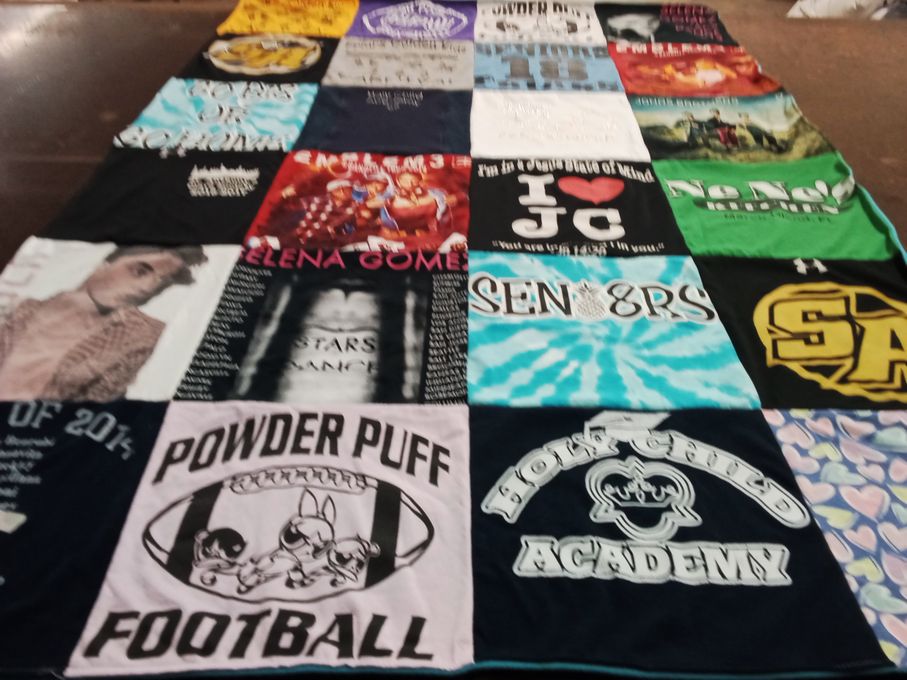 T-shirt quilt from holy child academy by Madison from NY