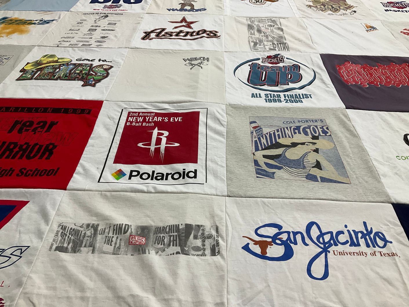T-shirt quilt from university of texas by Rachel from CA