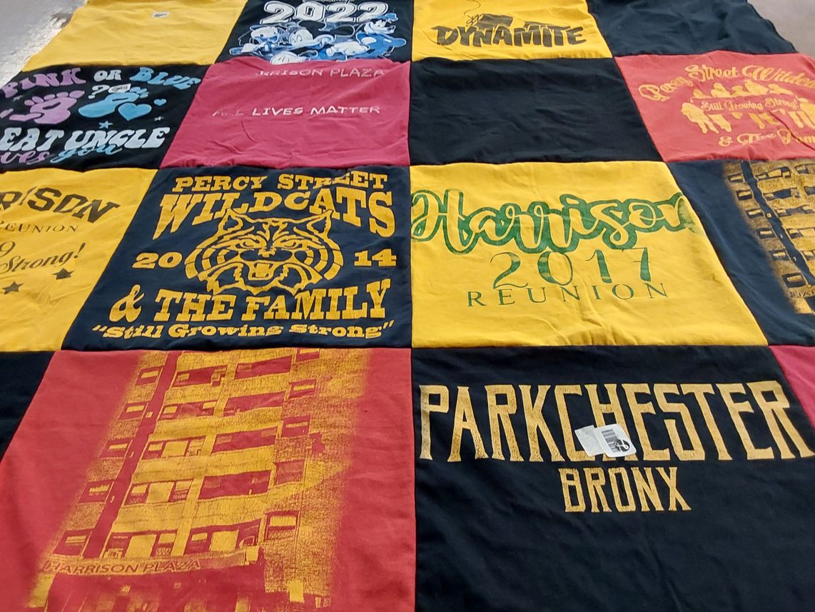 T-shirt quilt from percy street wildcats high school by Anthony from PA