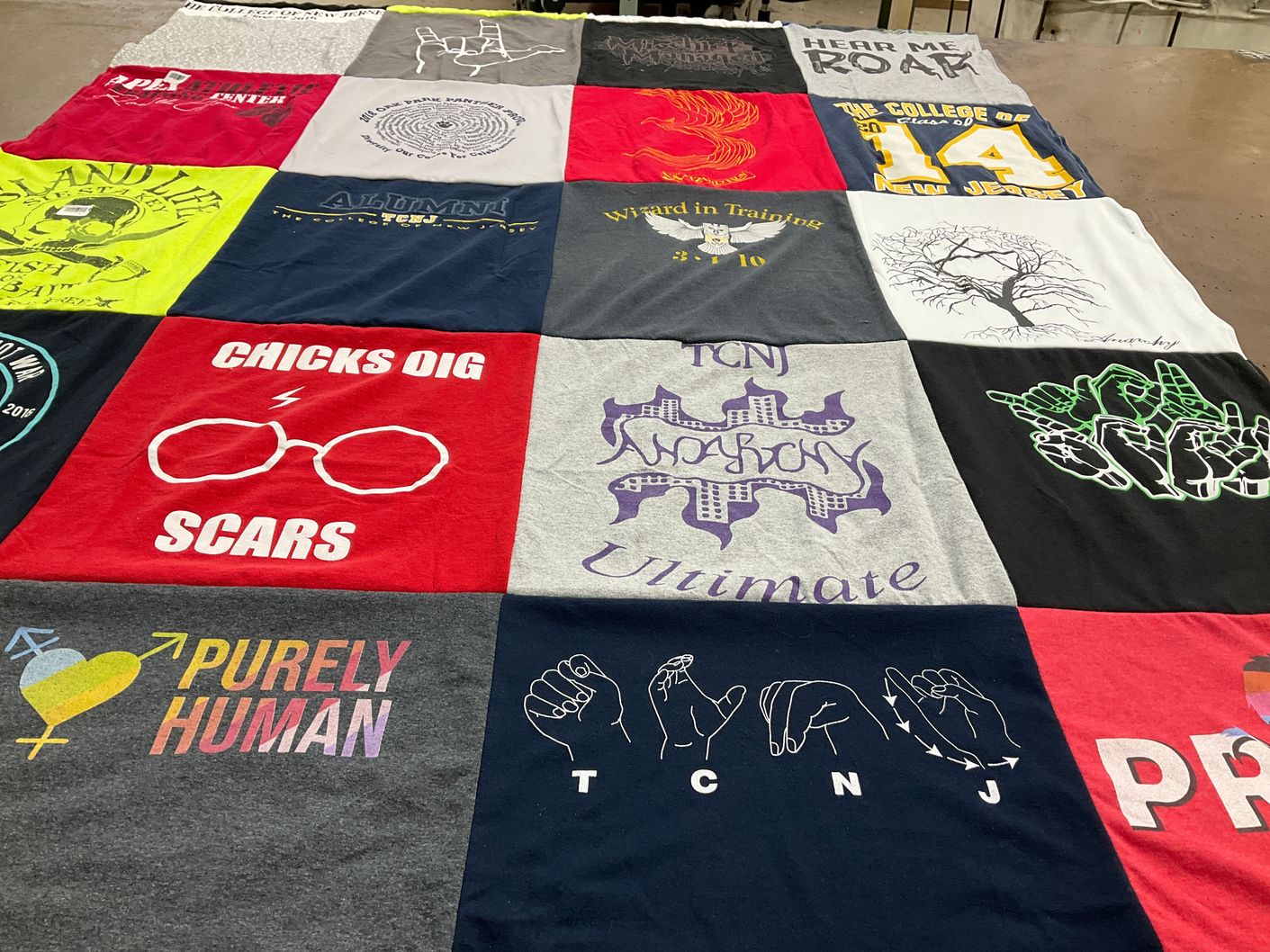 T-shirt quilt featuring the college of new jersey ultimate by Amanda from FL