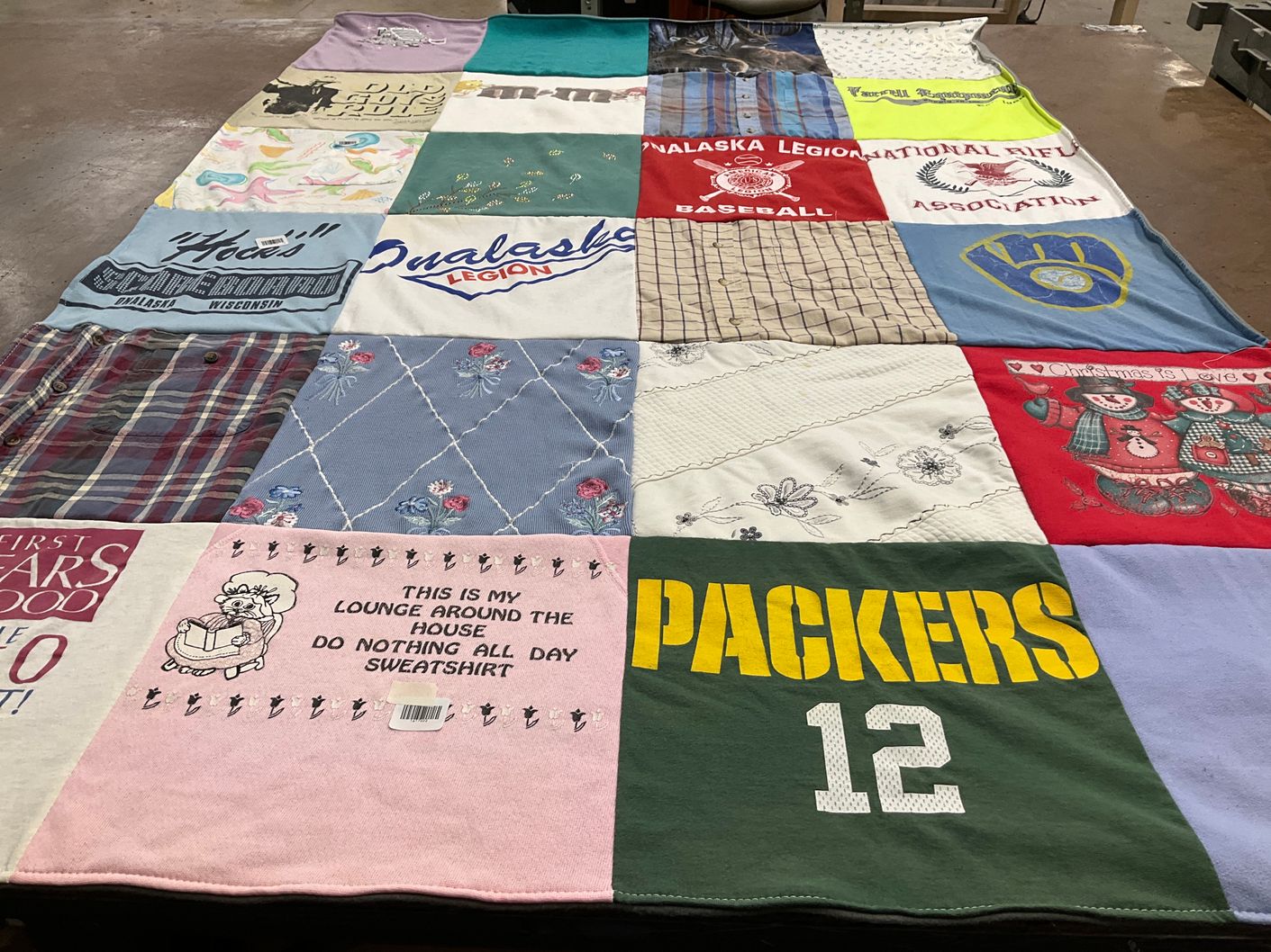 T-shirt quilt featuring green bay packers by Jillian from WI