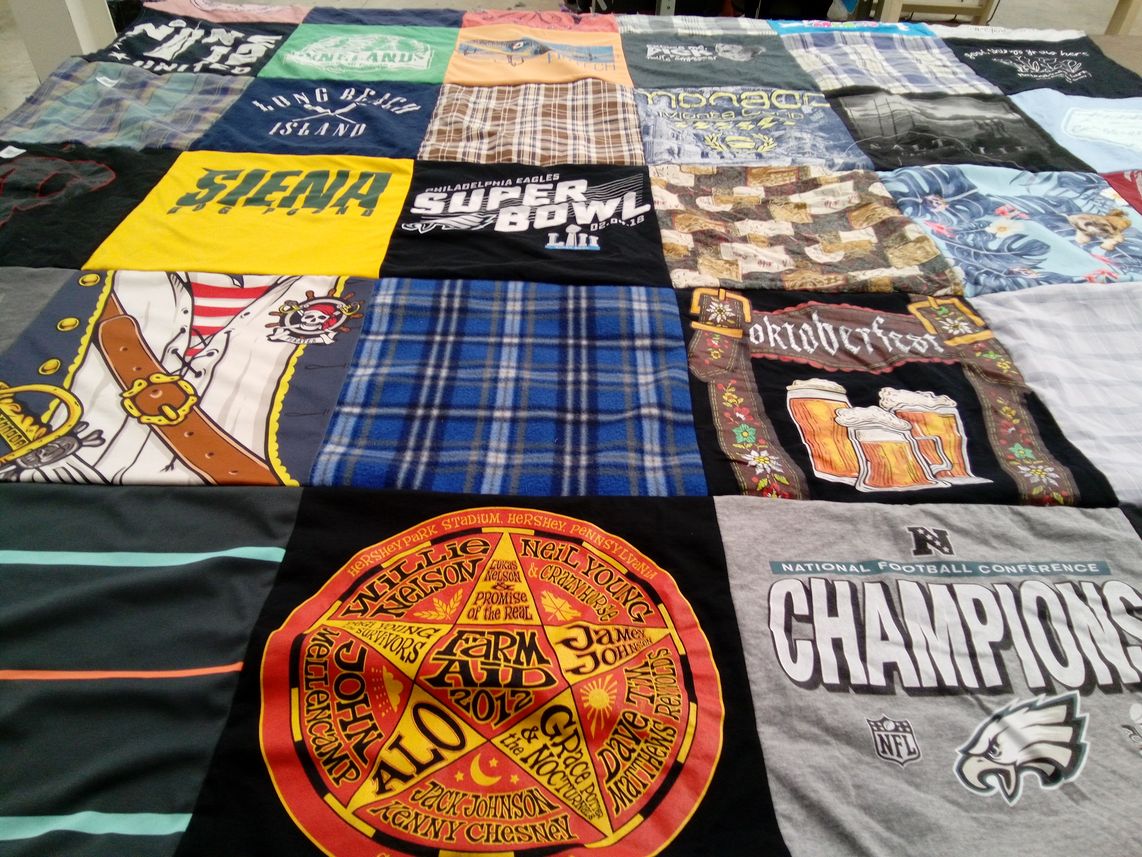 T-shirt quilt featuring philadelphia eagles by Donna from NJ