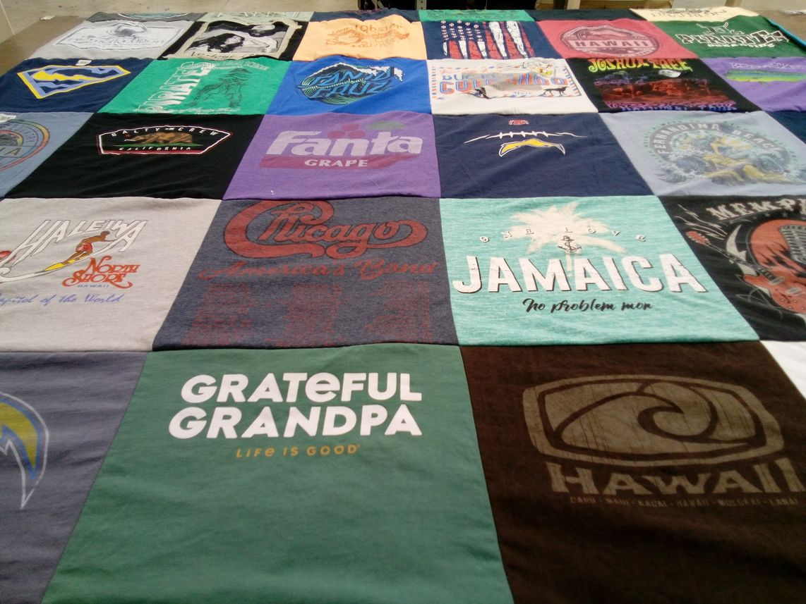 T-shirt quilt featuring san diego chargers by eddie from CA