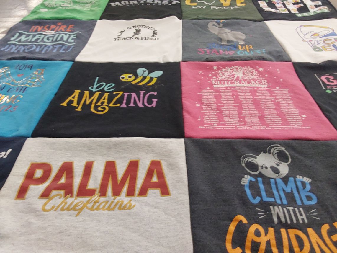 T-shirt quilt from palma high school by Carol from CA