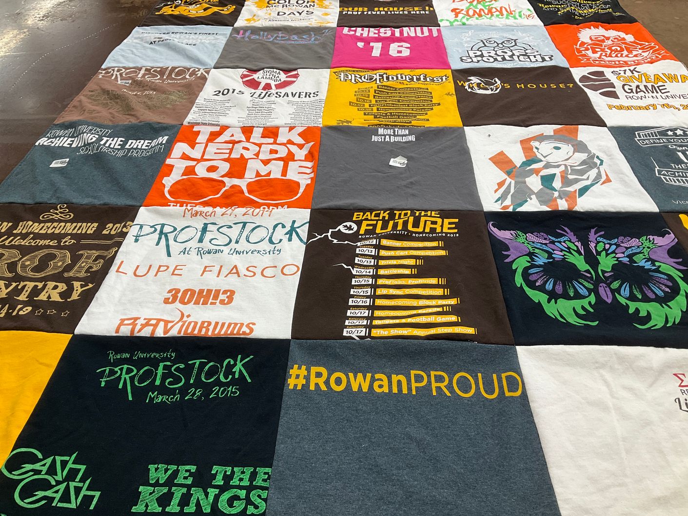 T-shirt quilt from rowan university by Brittany from NJ