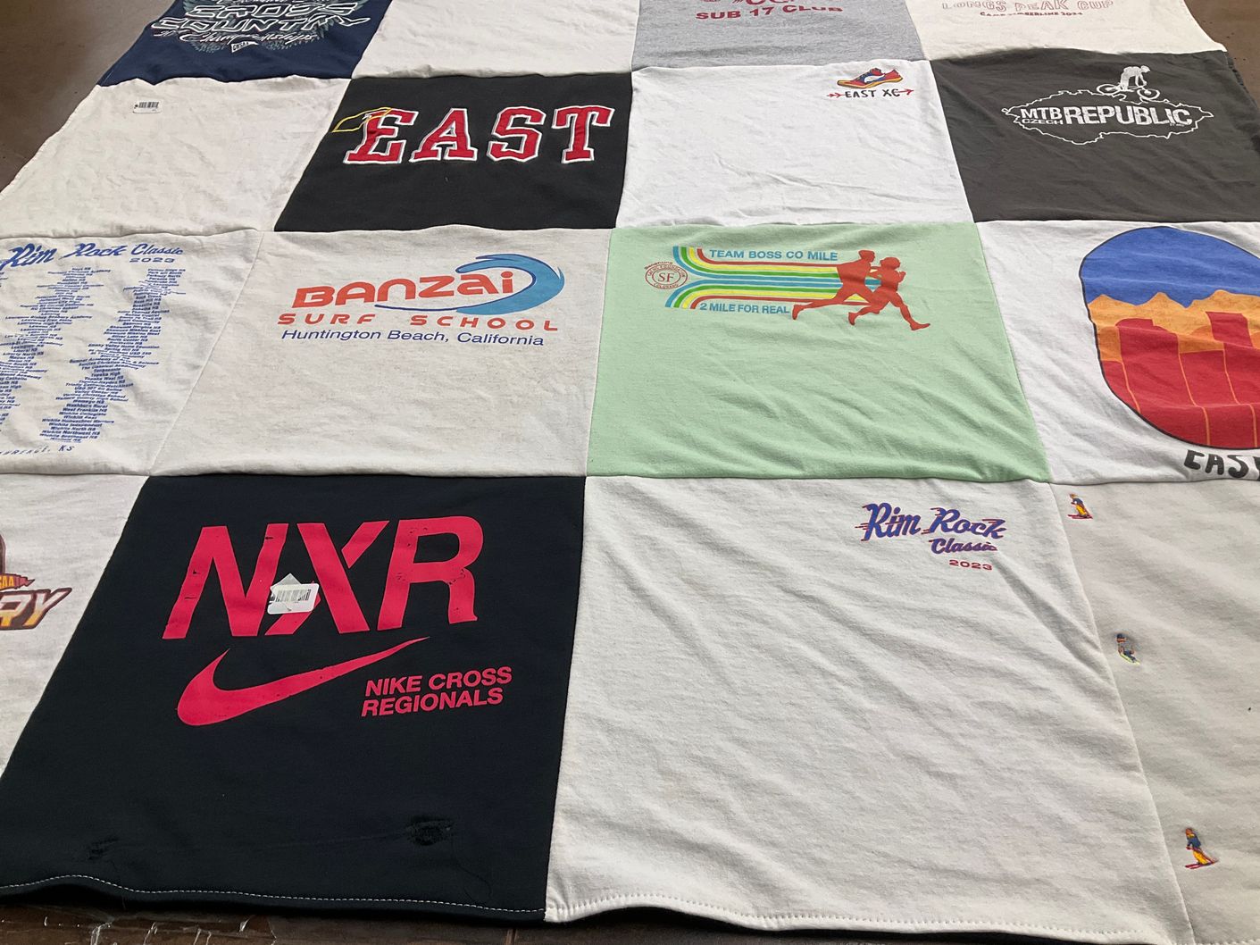 T-shirt quilt from east high school by Sarah from CO