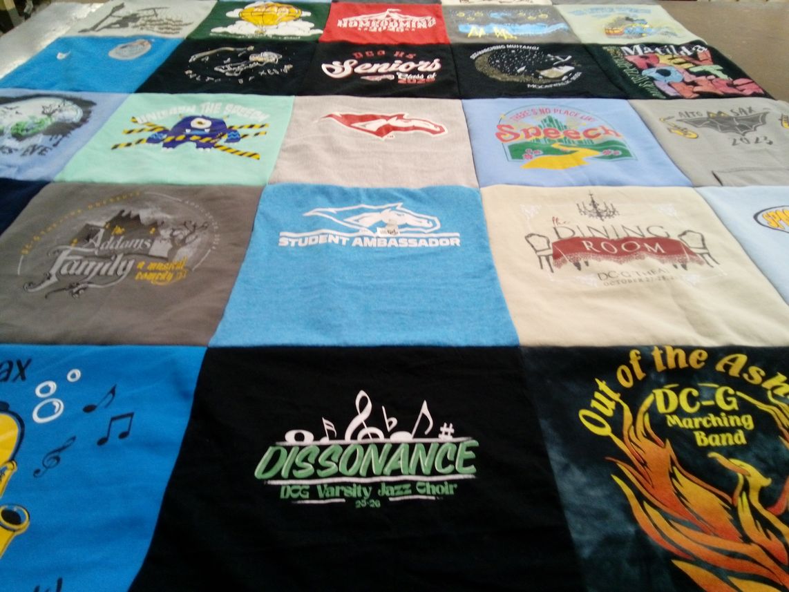 T-shirt quilt featuring dc-g varsity jazz choir by Nora from IA