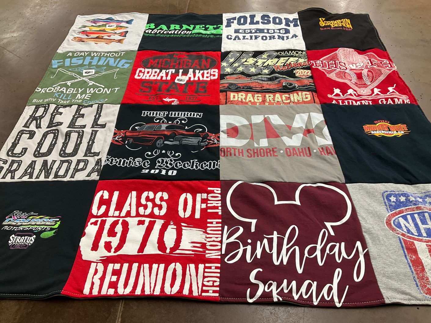 T-shirt quilt from michigan state university by Diane from TX