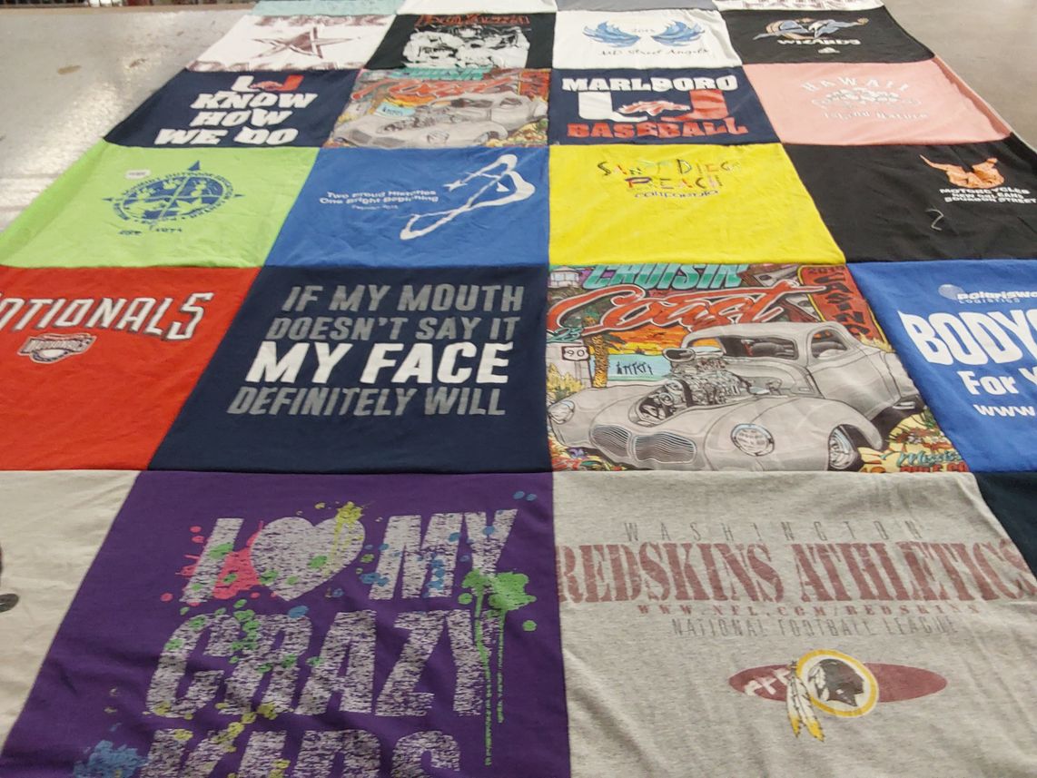 T-shirt quilt featuring washington redskins by Queenita from MD