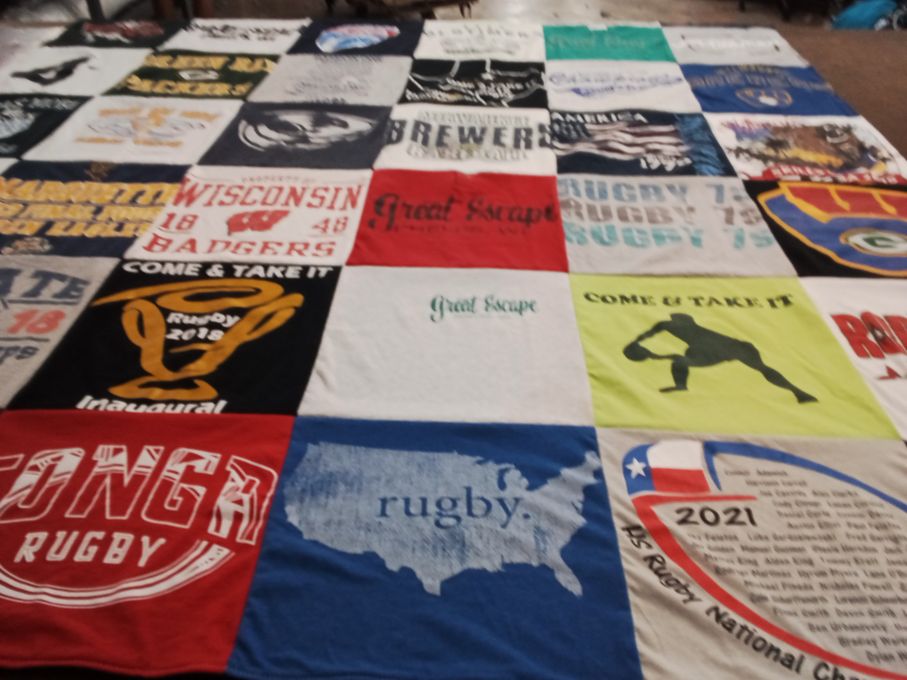T-shirt quilt from university of wisconsin by ROBERT from WI