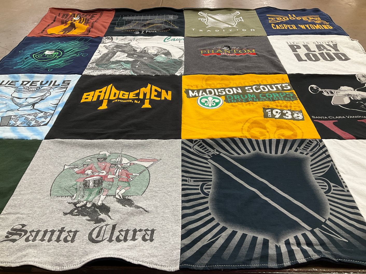 T-shirt quilt from santa clara university by Michael from CA