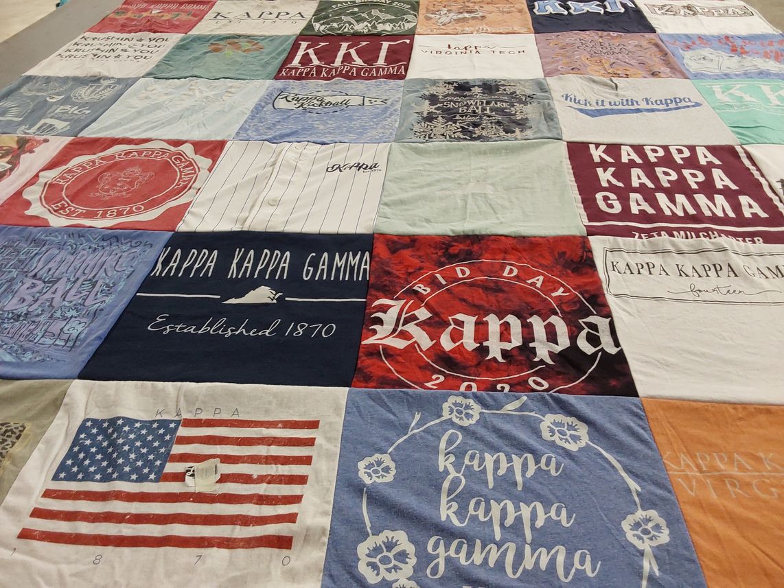 T-shirt quilt from virginia tech university by Sarah from VA