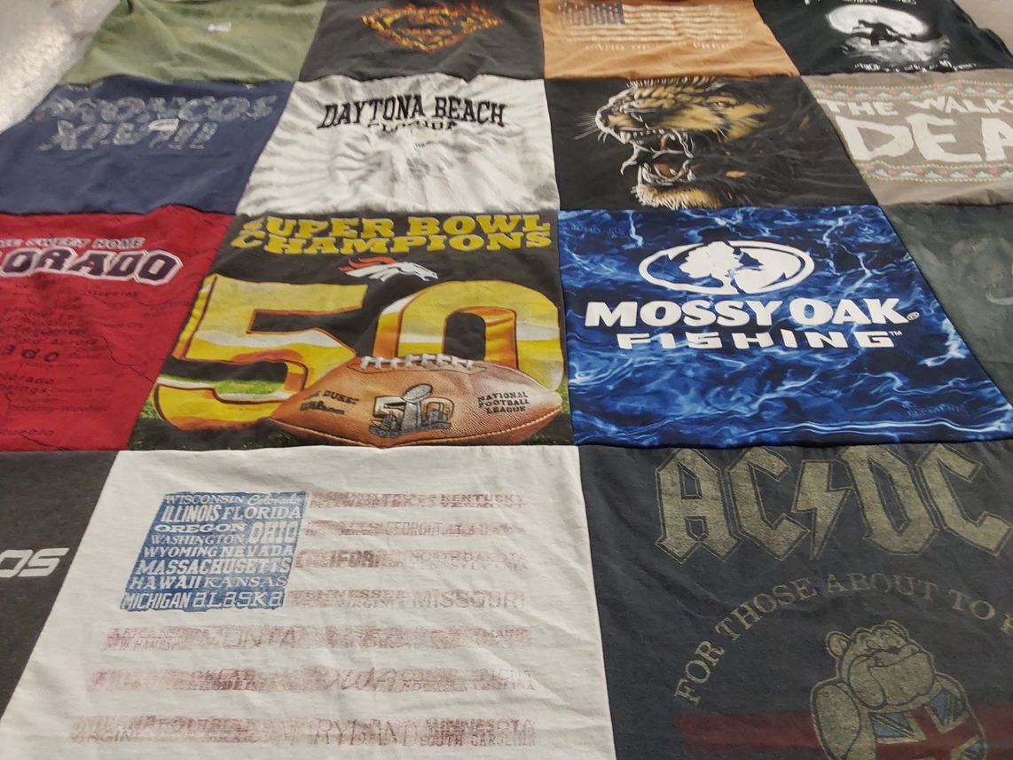 T-shirt quilt featuring denver broncos by Angelo from MI