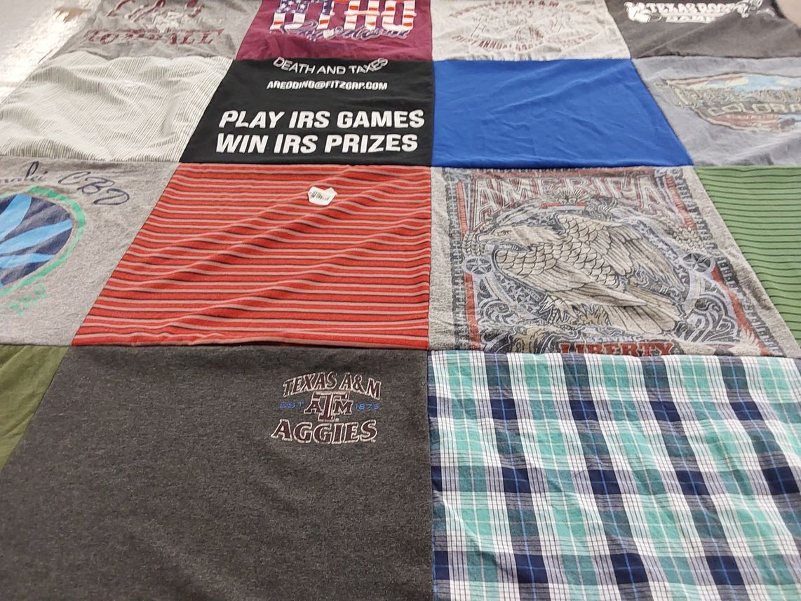 T-shirt quilt featuring texas a&m aggies by Kristin from TX
