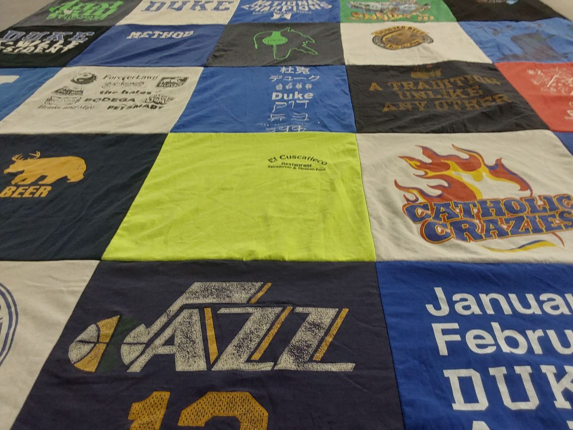 T-shirt quilt featuring duke basketball by Andrew from CA