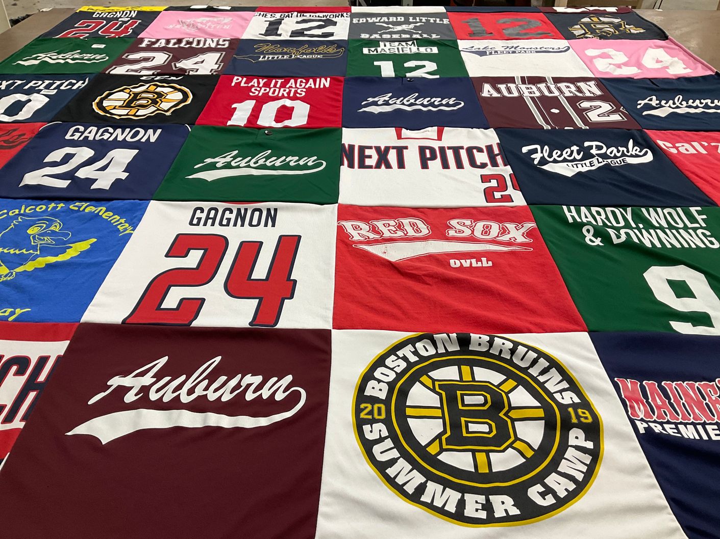 T-shirt quilt featuring boston red sox, boston bruins by Ryan from ME