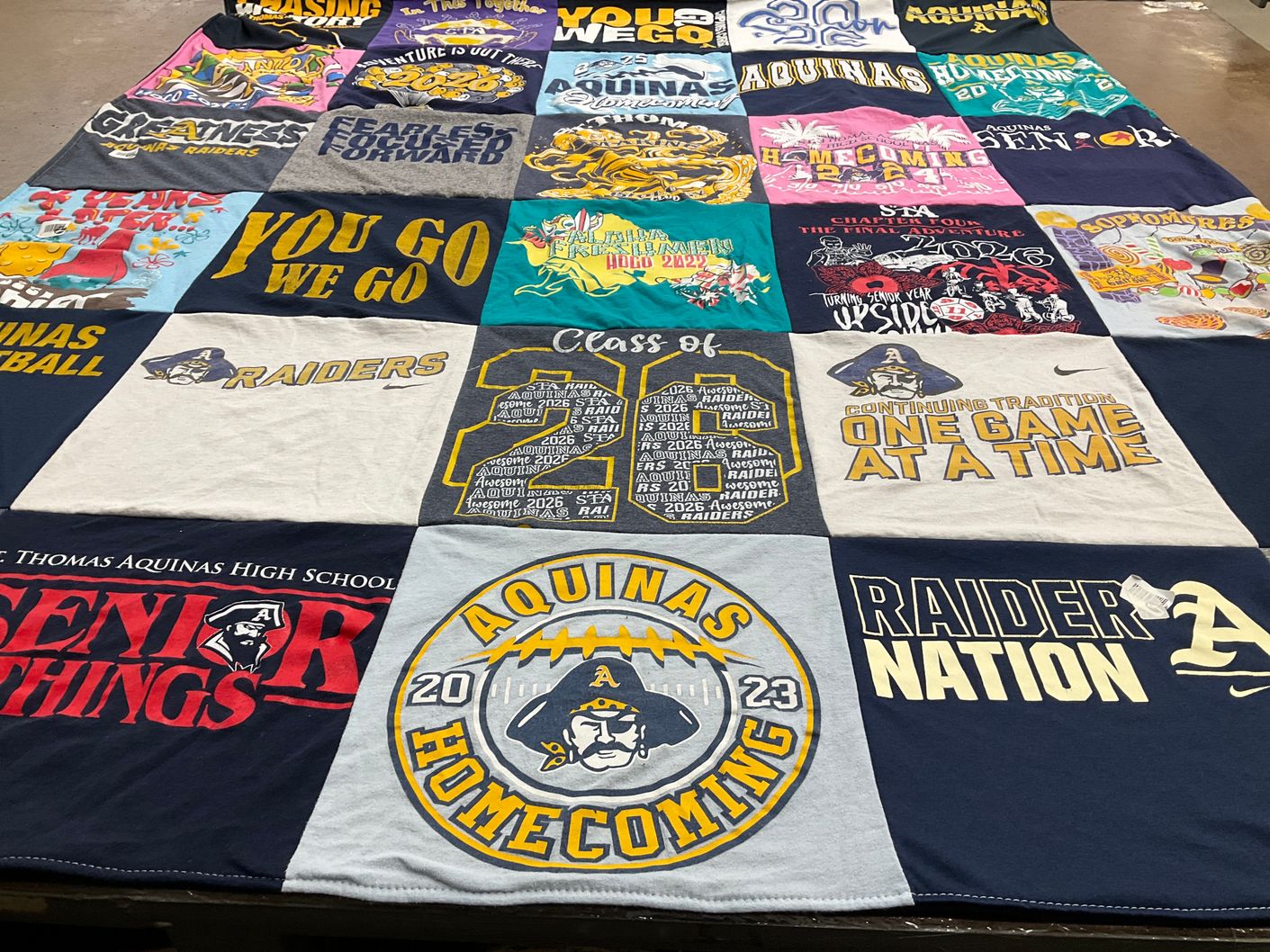 T-shirt quilt featuring raiders football by Marcie from FL