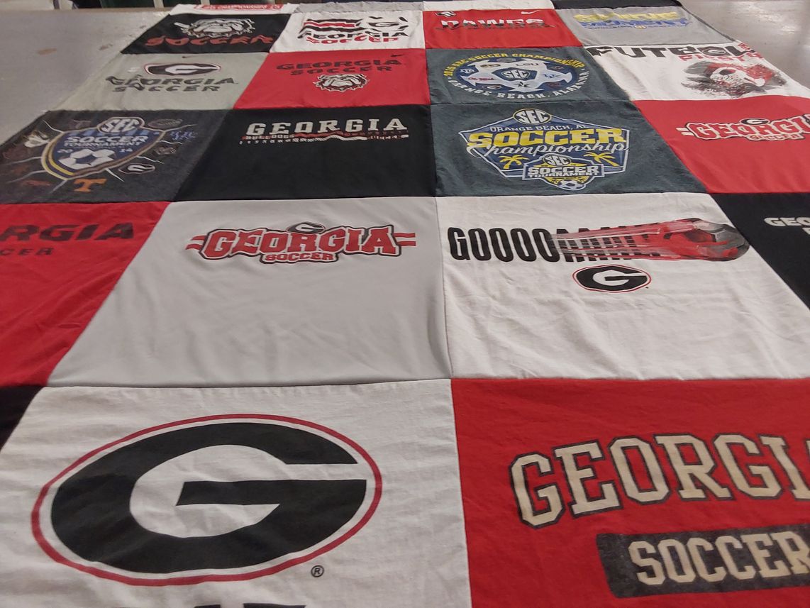T-shirt quilt from university of georgia by Lisa from GA