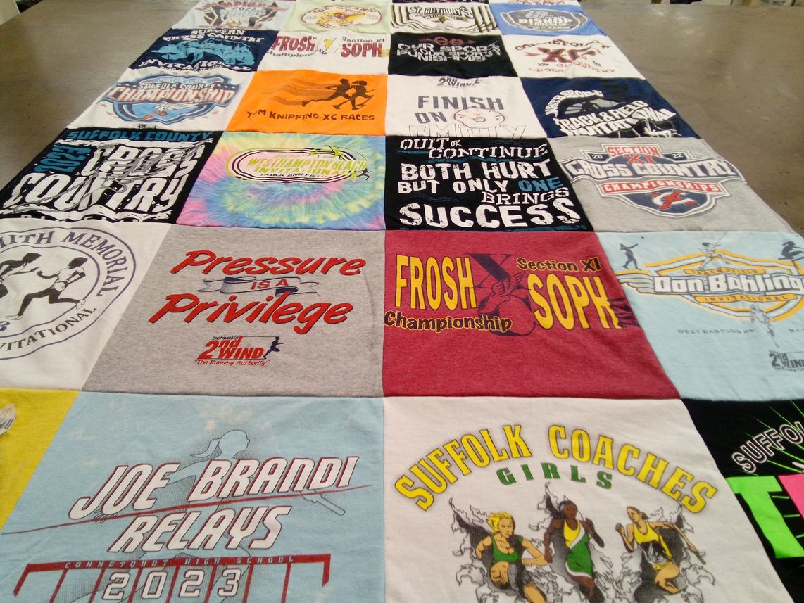 T-shirt quilt from connetquot high school by Jennifer from NY