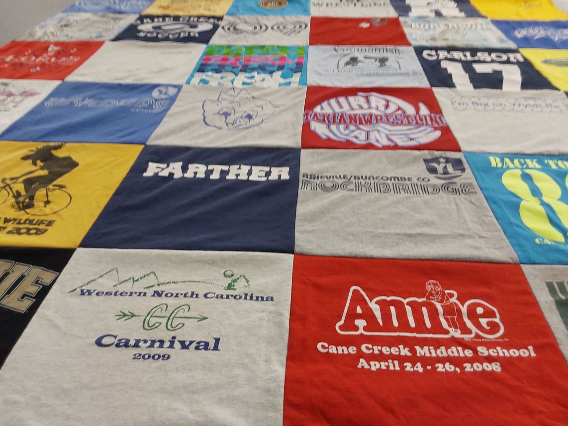 T-shirt quilt featuring asheville buncombe county rockbridge by Ruth from TN