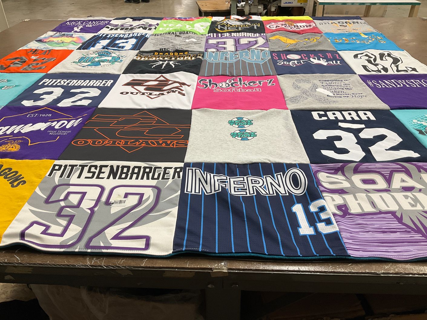 T-shirt quilt from cameron high school by Ashley from MO