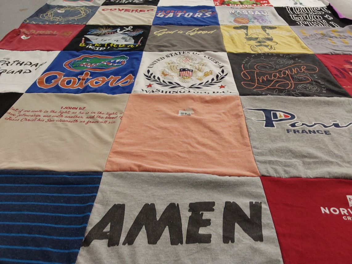 T-shirt quilt from university of florida by Miriam from FL