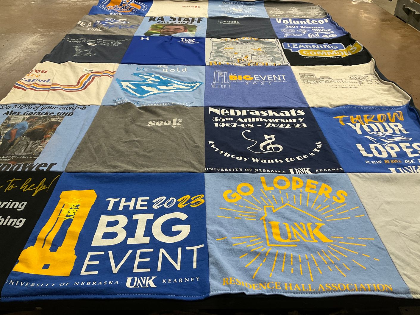 T-shirt quilt featuring lopers, unk lopers by Paige from NE