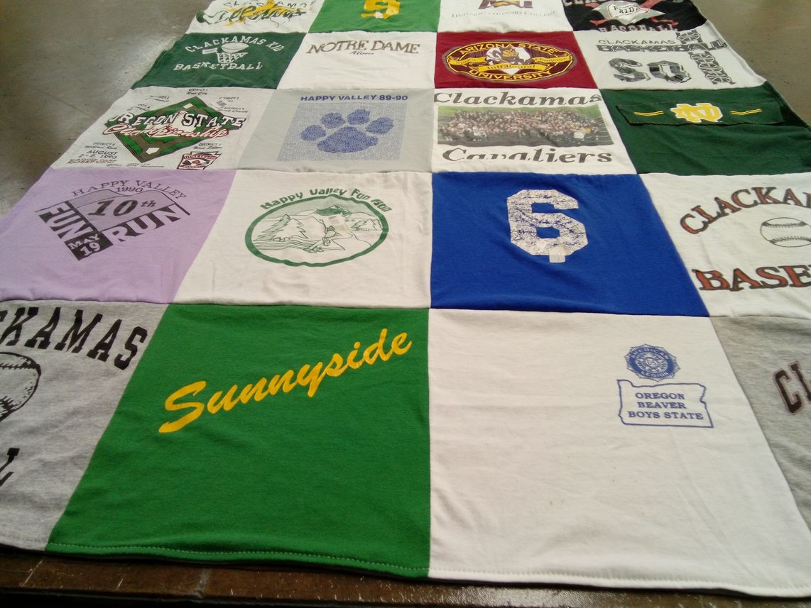 T-shirt quilt featuring clackamas cavaliers by Pat from WA