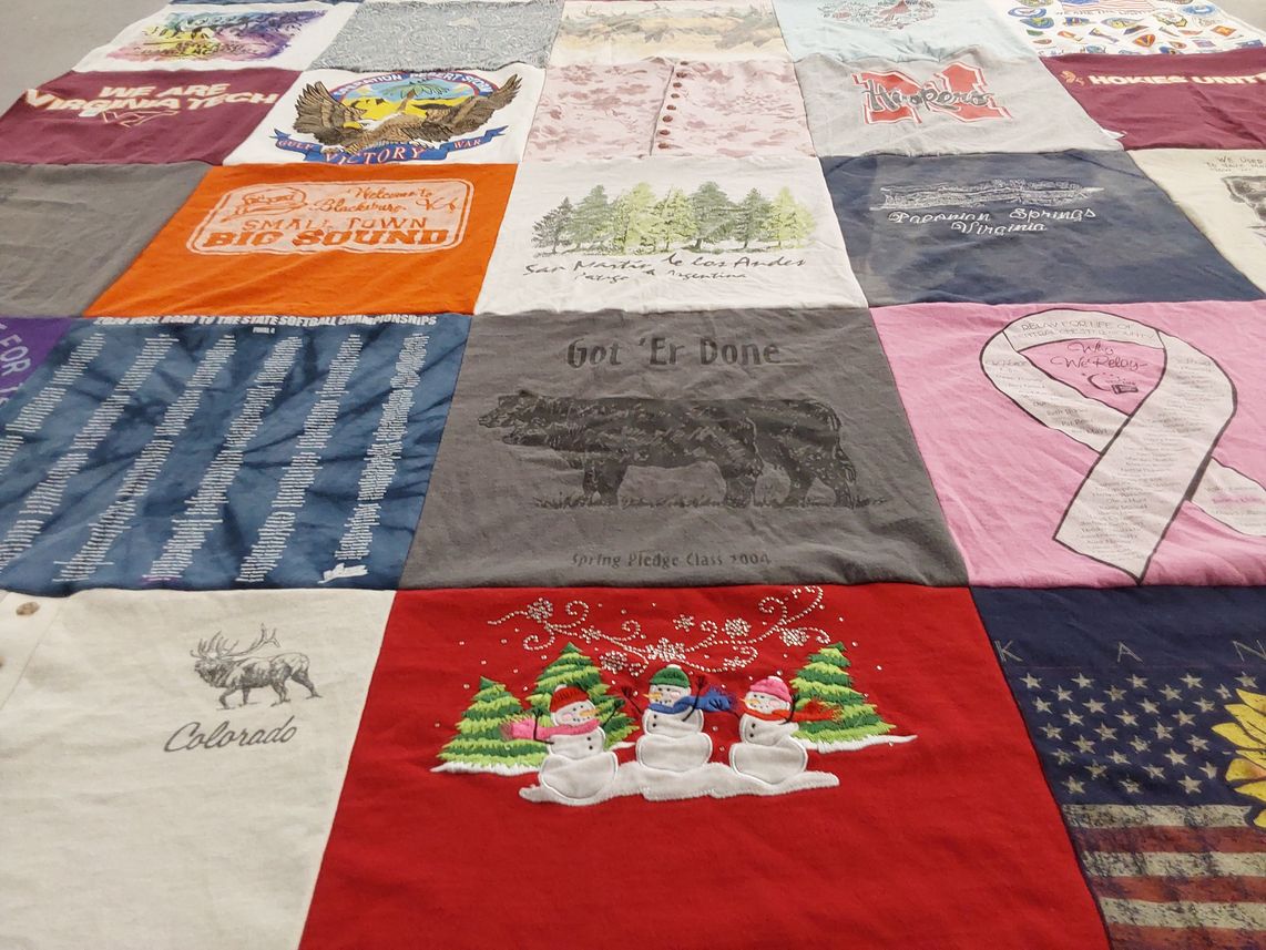 T-shirt quilt from virginia tech university by Teresa from VA