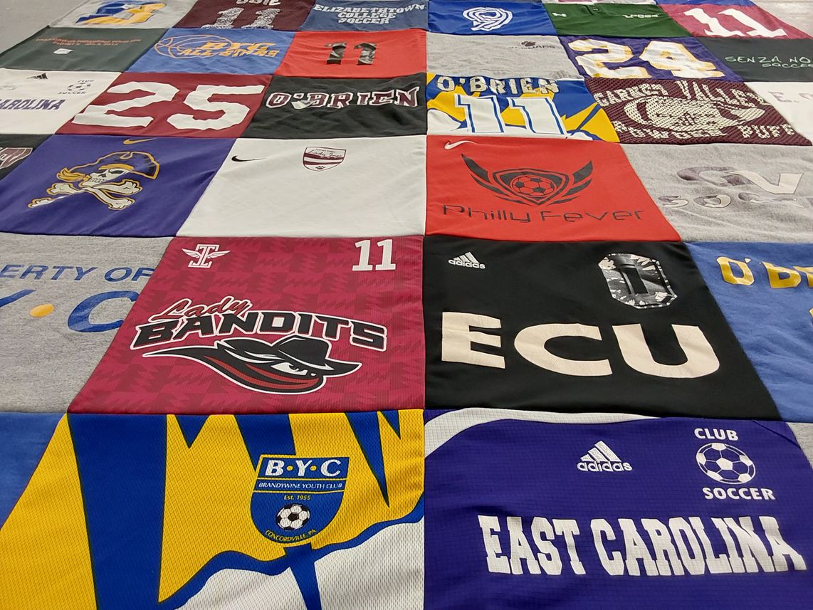T-shirt quilt from east carolina university by Theresa from PA