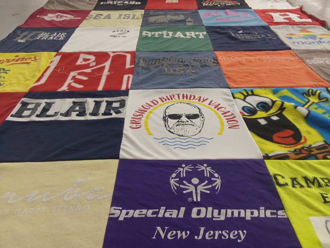 T-shirt quilt from blair academy by Susan from NJ