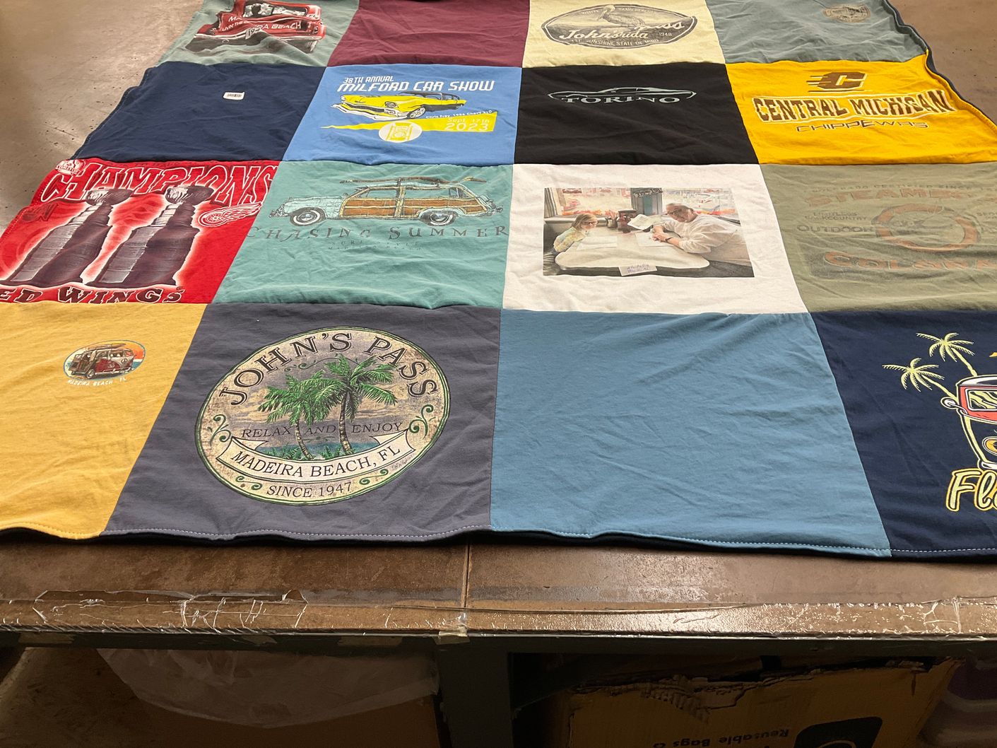 T-shirt quilt from central michigan university by M A from MI