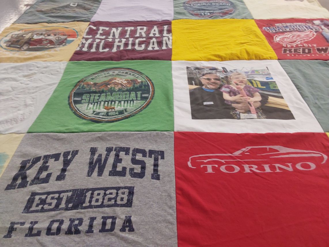 T-shirt quilt from central michigan university by M A from MI