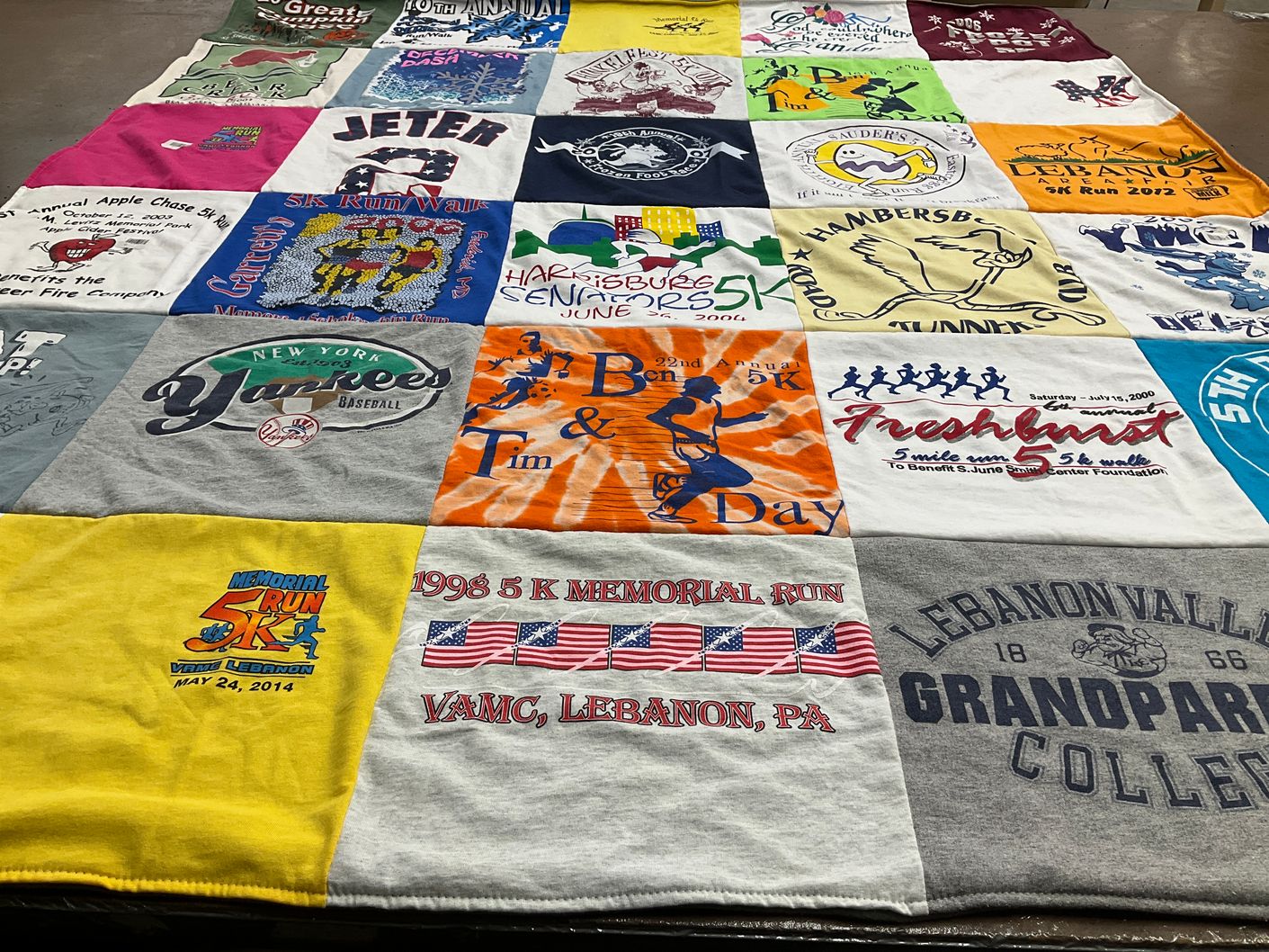 T-shirt quilt featuring new york yankees by Kristin from PA
