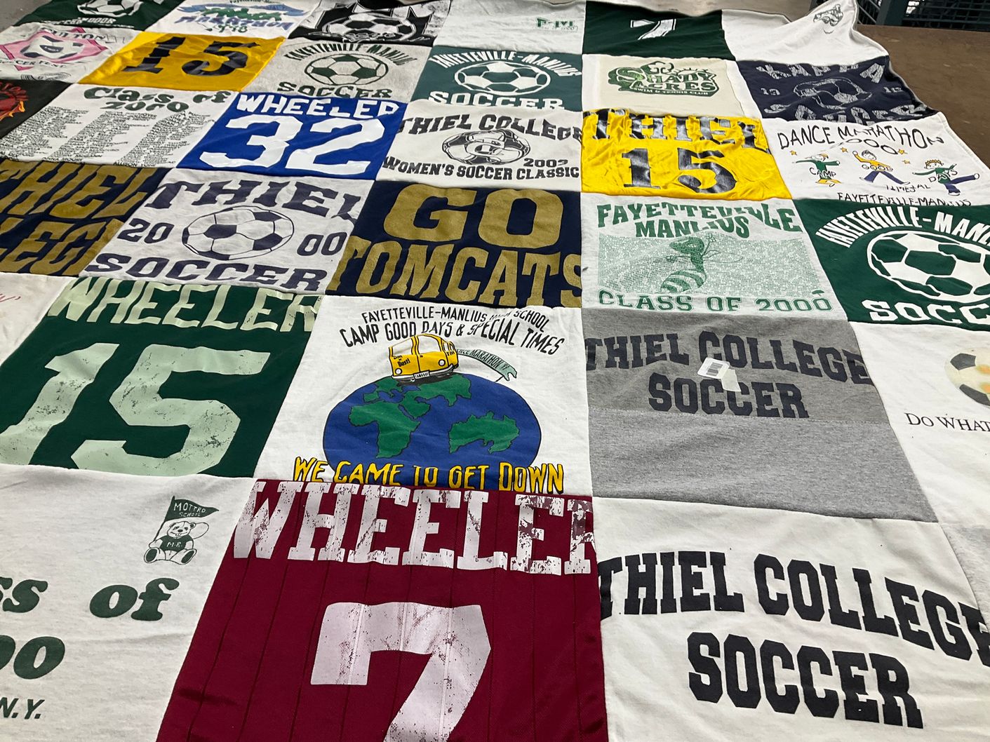 T-shirt quilt from thiel college by Ashley from NY